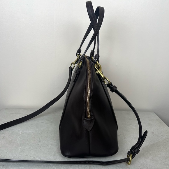 Coach Peyton Cora Domed Satchel Mahogany Brown F25671 - Picture 4 of 14